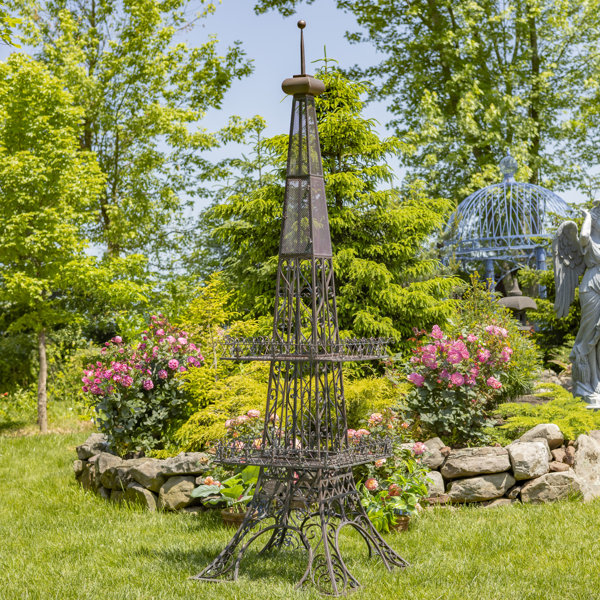 Zaer Ltd International 9ft. Tall Two-Tier Eiffel Tower-Inspired